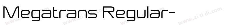 Megatrans Regular字体转换